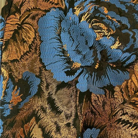 Anthropologie Leifsdottir Metallic Floral Jacquard Trousers - Picture 6 of 16